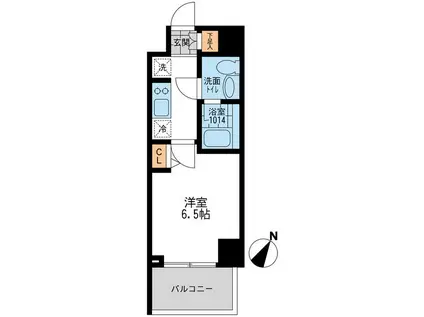 CASSIA押上(1K/1階)の間取り写真