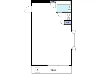 クロノス聖蹟桜ヶ丘(ワンルーム/1階)の間取り写真