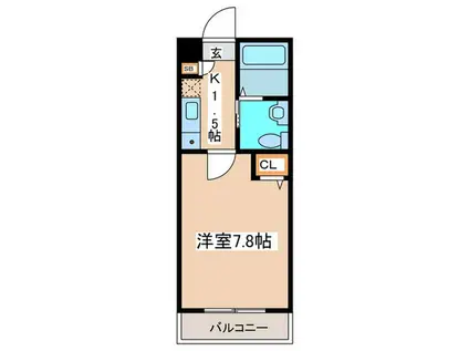 GIONE YUTAKACHO(1K/2階)の間取り写真