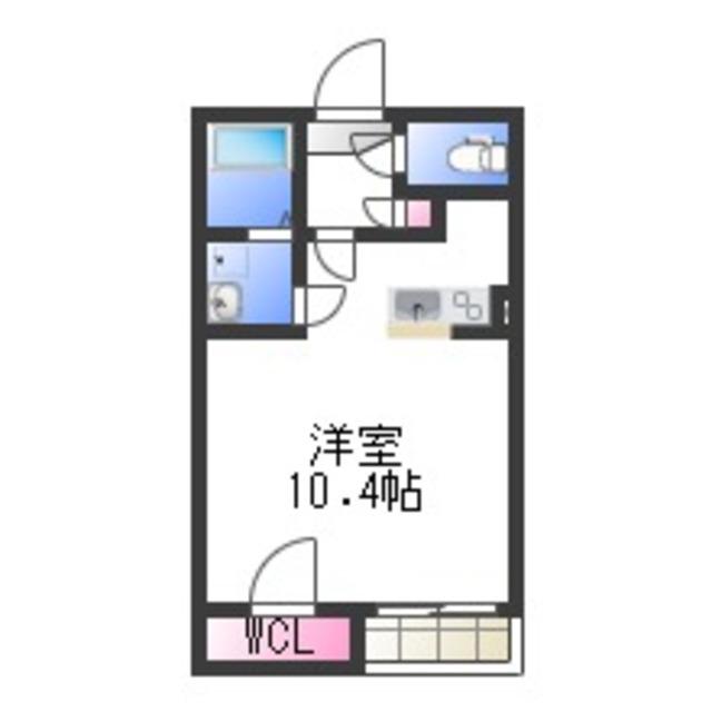 レオネクスト冨士II(1K/1階)の間取り写真