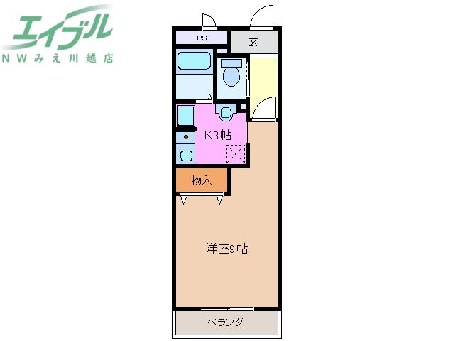 MIRAIBLD(1K/4階)の間取り写真