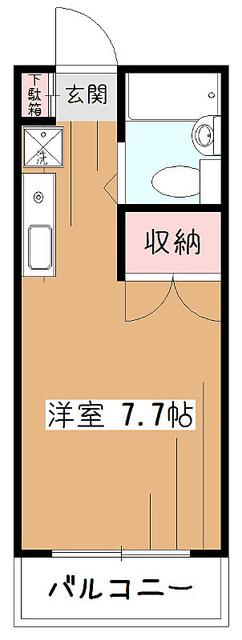 トゥーズメゾン(ワンルーム/1階)の間取り写真