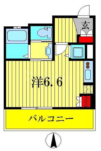 WILL西水元(ワンルーム/3階)の間取り写真