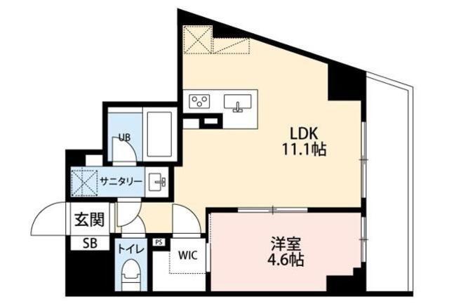 ミルーナヒルズD駒込(1LDK/7階)の間取り写真