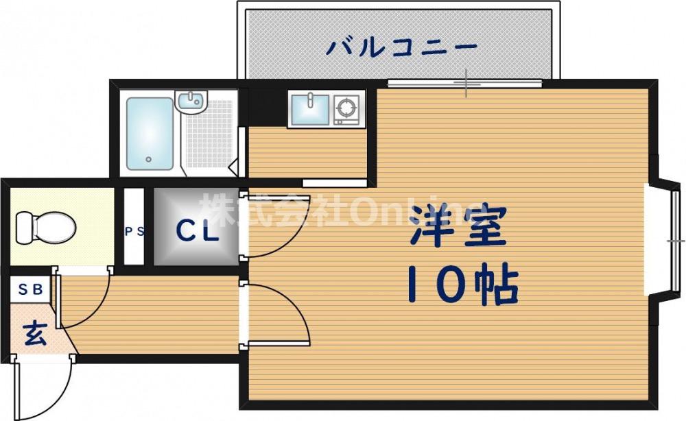 ブランドールKS(ワンルーム/5階)の間取り写真
