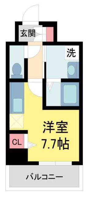 ONLYONEキセラ(ワンルーム/5階)の間取り写真