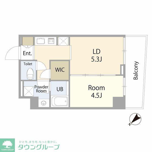 ECUME川崎(1LDK/3階)の間取り写真