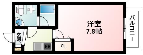 SERENITE新大阪(1K/10階)の間取り写真