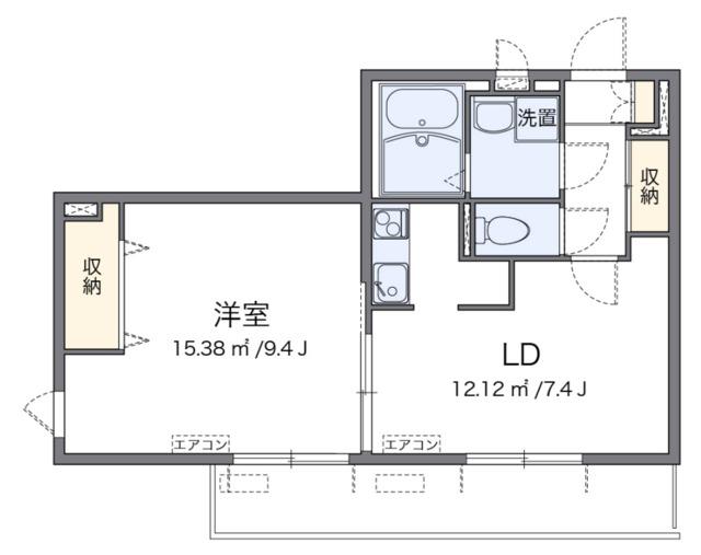 レオネクストサンドリーム(1LDK/1階)の間取り写真