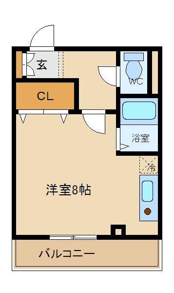 グランディオSK(ワンルーム/3階)の間取り写真