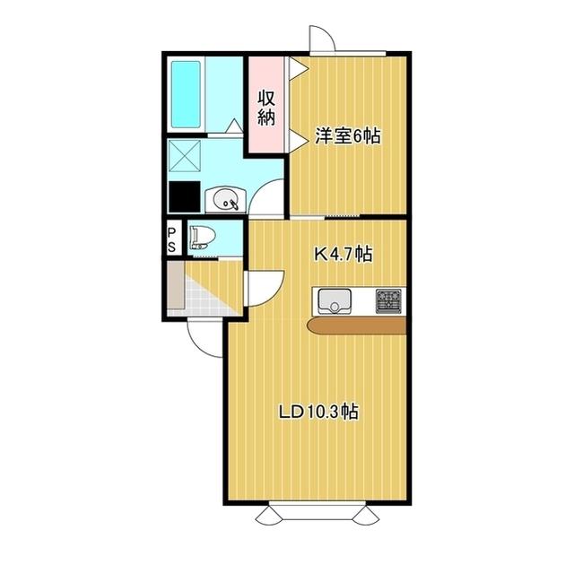 AKIRA(1LDK/1階)の間取り写真