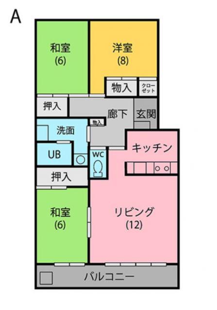 大豊ヒルズ(3LDK/3階)の間取り写真