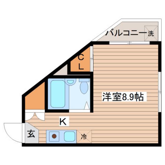 OKAMUNEBLD(ワンルーム/2階)の間取り写真