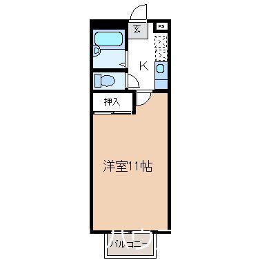 MAGNOLIA HOUSE(1DK/1階)の間取り写真