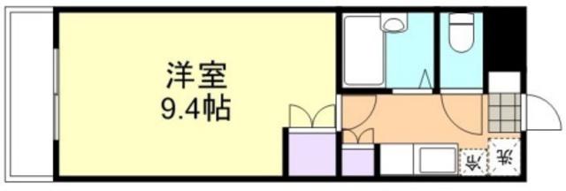 倉敷ライフ・キャンパスE棟(1K/3階)の間取り写真
