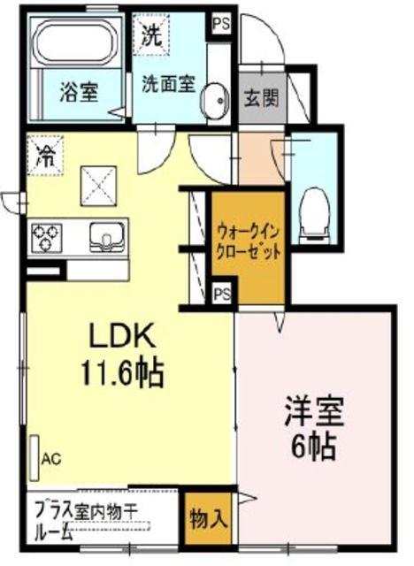 アルペジオ(1LDK/1階)の間取り写真