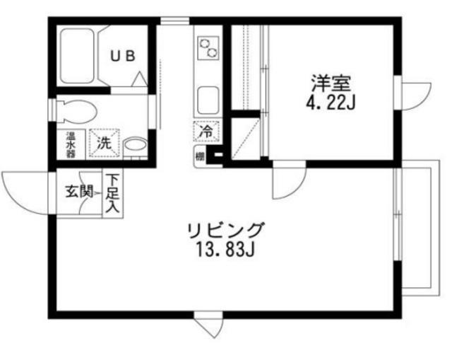 桜ヒルズ三田(1LDK/5階)の間取り写真