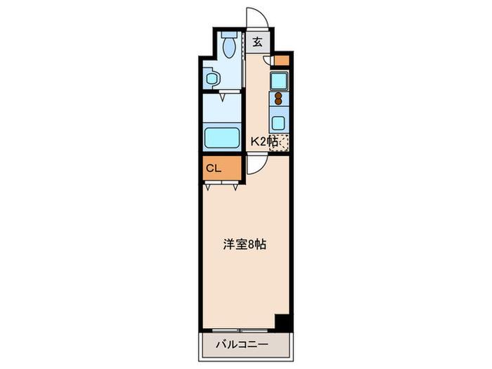 プラネット昭代(1K/2階)の間取り写真