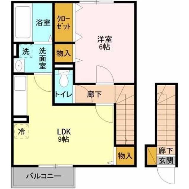 LA VITA FELICE(1LDK/2階)の間取り写真