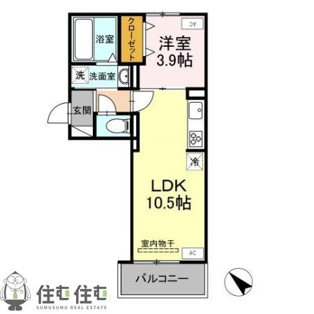 ドマーニ(1LDK/2階)の間取り写真