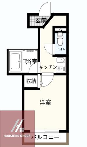 カサベージャ(1K/2階)の間取り写真