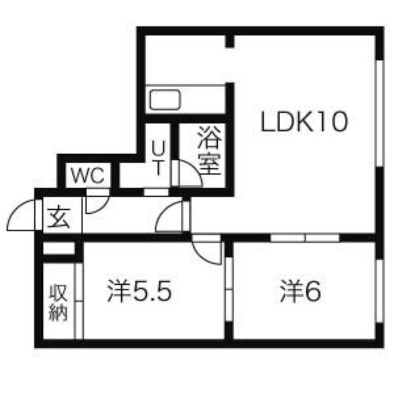 レスポールめぐみ(2LDK/1階)の間取り写真