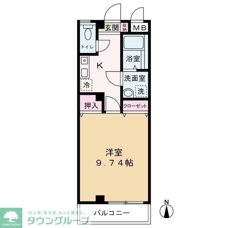 メゾンオクガワ(1K/3階)の間取り写真
