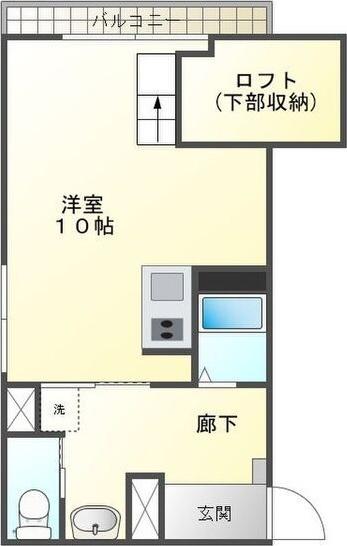 コーポ幌北(ワンルーム/2階)の間取り写真