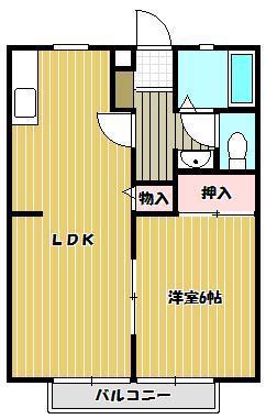 サンライフY・S・K(1LDK/2階)の間取り写真