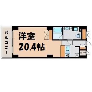 スクエア名駅南(ワンルーム/3階)の間取り写真