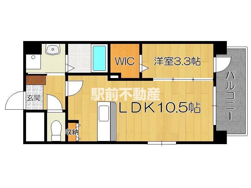 ライズ・Tビル(1LDK/2階)の間取り写真