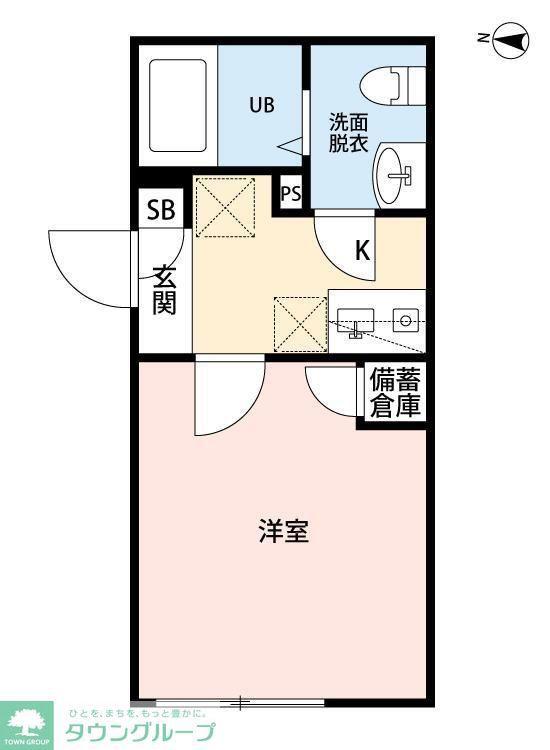 ルシエル一橋学園(1K/2階)の間取り写真