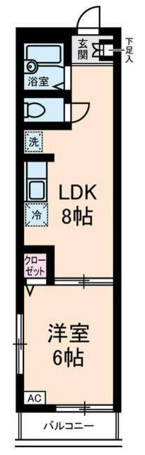 メゾン・アメニテ(1LDK/1階)の間取り写真