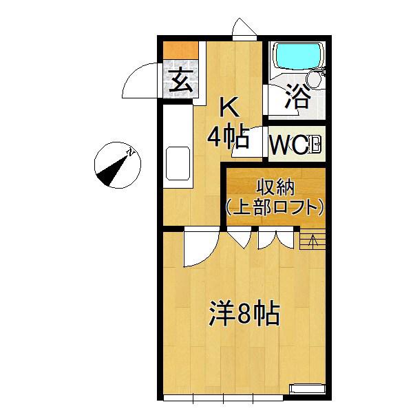 ミントハウス(1K/1階)の間取り写真