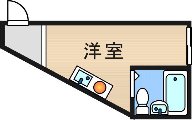 ライフステージ二番館(ワンルーム/2階)の間取り写真