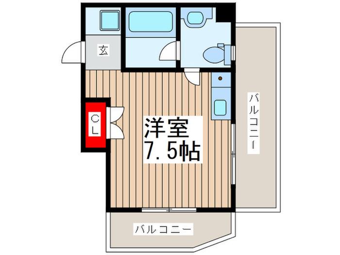 華ビル(ワンルーム/3階)の間取り写真