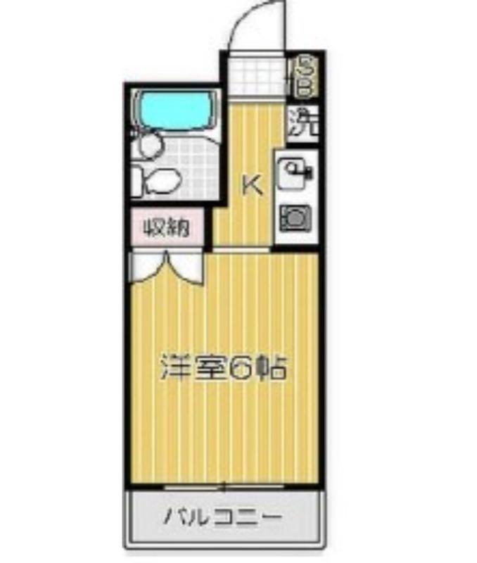 スカイコート戸越銀座(ワンルーム/2階)の間取り写真