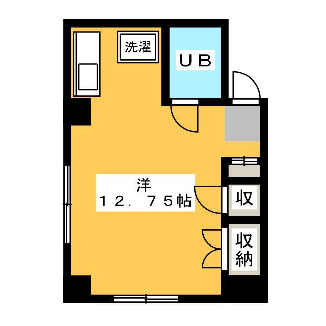 滝沢ビル(1K/4階)の間取り写真