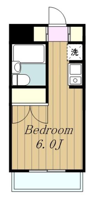 東林間MDハイツ(1K/3階)の間取り写真