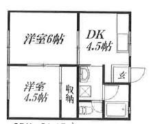 FLAGEOLETI(2DK/2階)の間取り写真