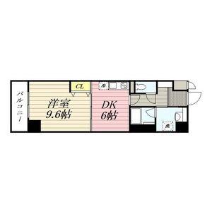 HF伏見レジデンス(1DK/2階)の間取り写真