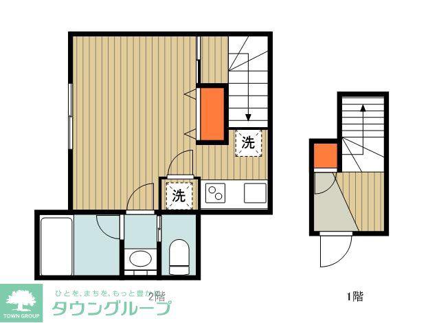 ベルクオーレ巣鴨(ワンルーム/2階)の間取り写真