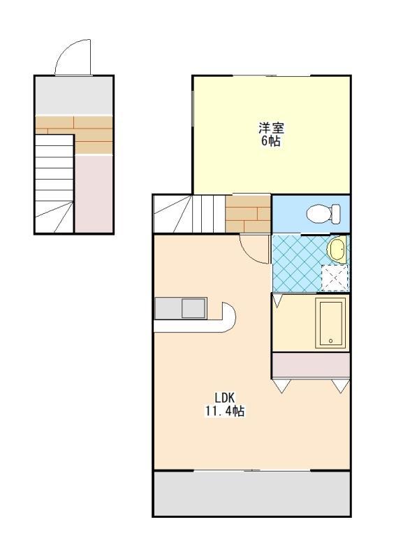 ヒルズ大塚(1LDK/1階)の間取り写真