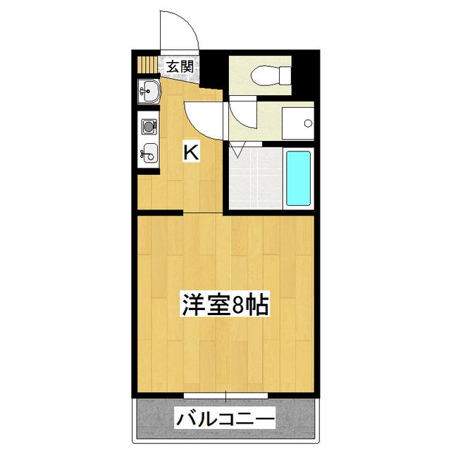 シティパルみぎもみ(1K/1階)の間取り写真