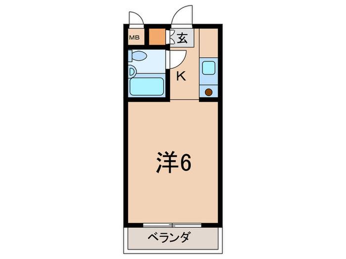 北昭和福富マンション(1K/2階)の間取り写真