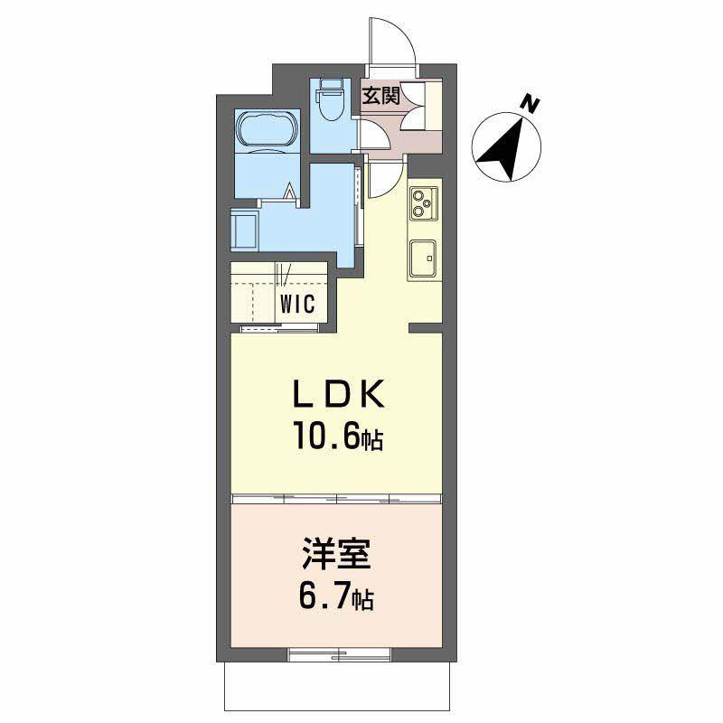ベレオグート(1LDK/1階)の間取り写真