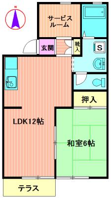 メイフェア115(1SLDK/1階)の間取り写真