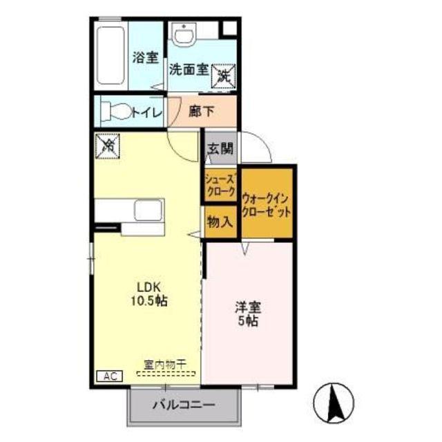 蔵漆倶南館(1LDK/2階)の間取り写真