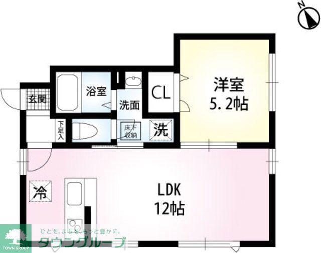 カーサ フェリーチェ(1LDK/1階)の間取り写真