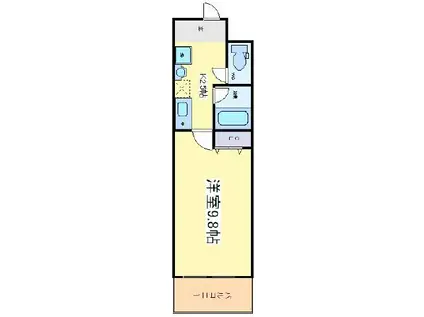 プロシード長居公園通(1K/3階)の間取り写真
